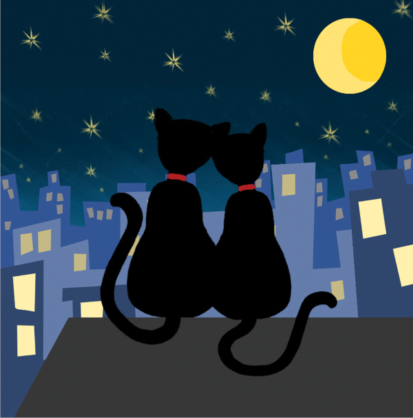 Interrupteur DÉCORÉ amour de chat