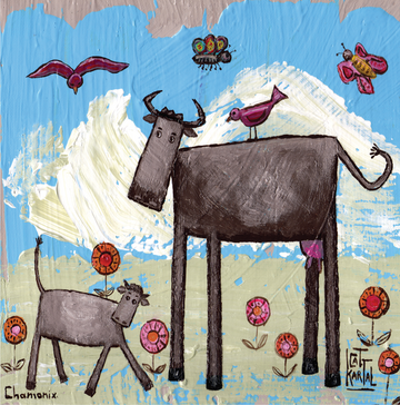 Interrupteur DÉCORÉ vache - Interrupteur décoré