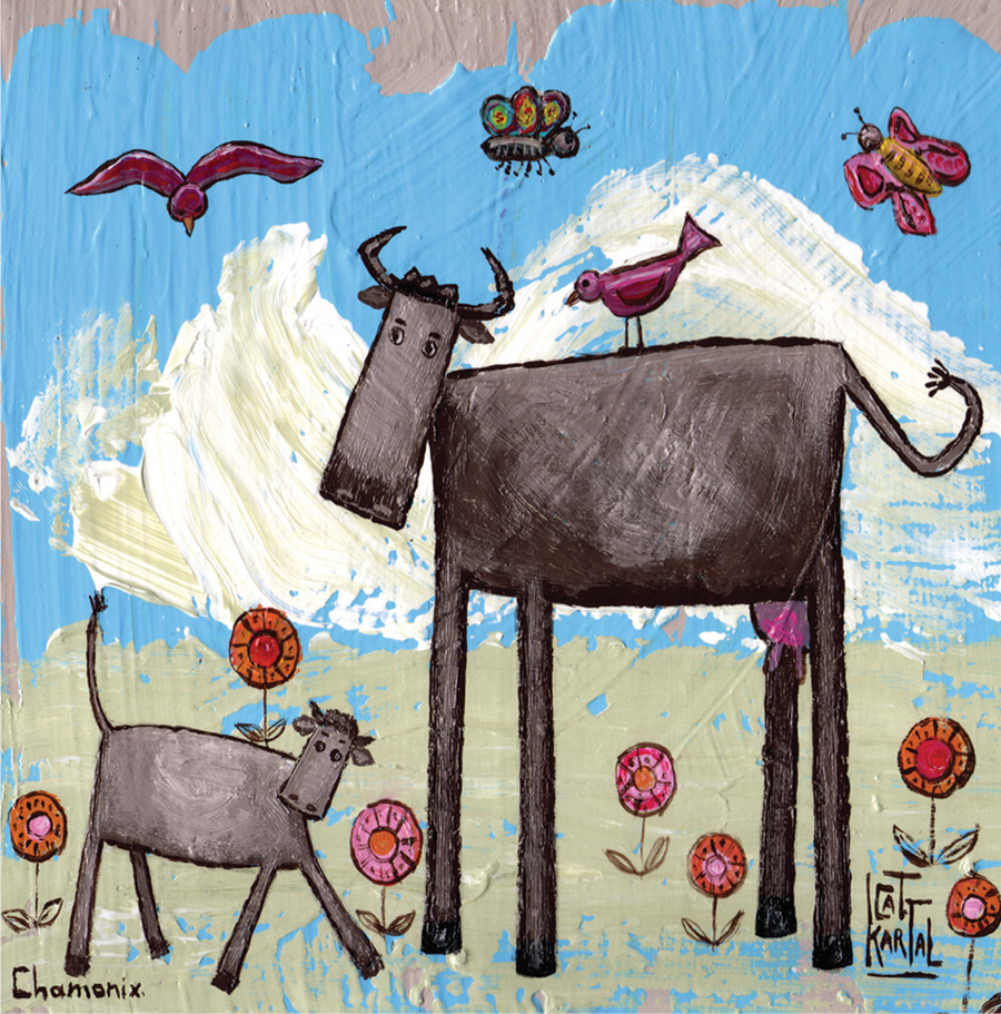 Interrupteur DÉCORÉ vache 2