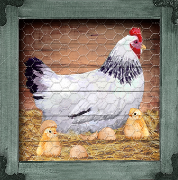 interrupteur DÉCORÉ poule et poussins