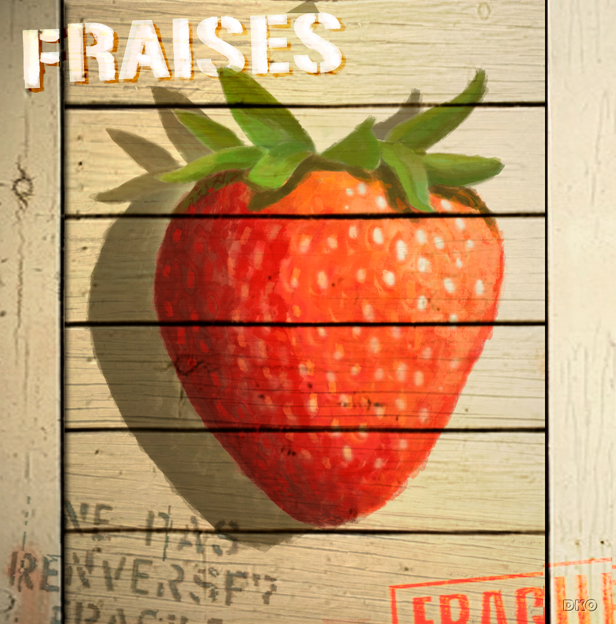 interrupteur DÉCORÉ fraise