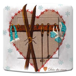 INTERRUPTEUR DECORE  coeur d'hiver