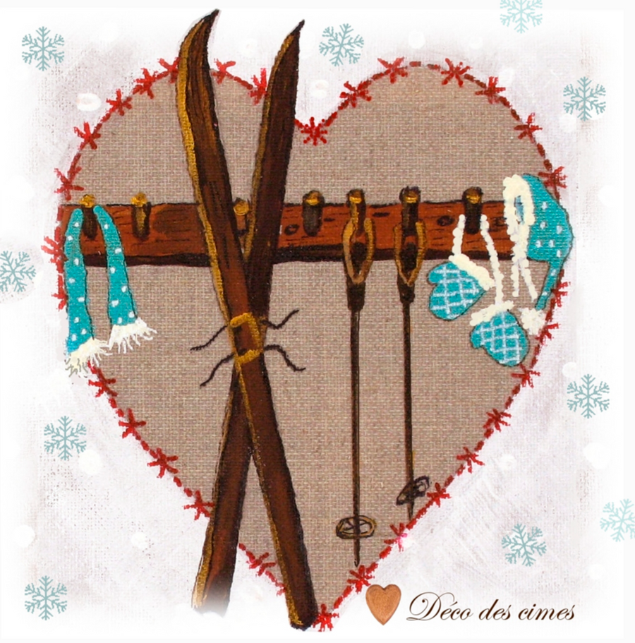 INTERRUPTEUR DECORE  coeur d'hiver - Interrupteur décoré