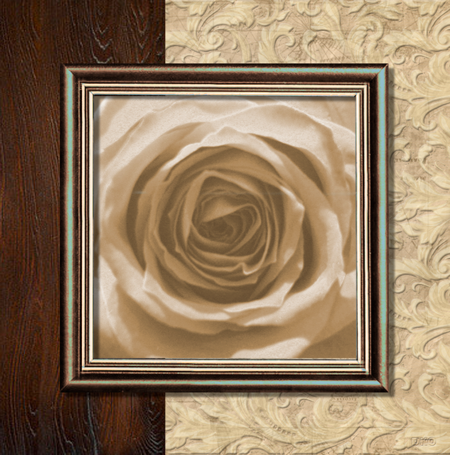 interrupteur DÉCORÉ rose ancienne