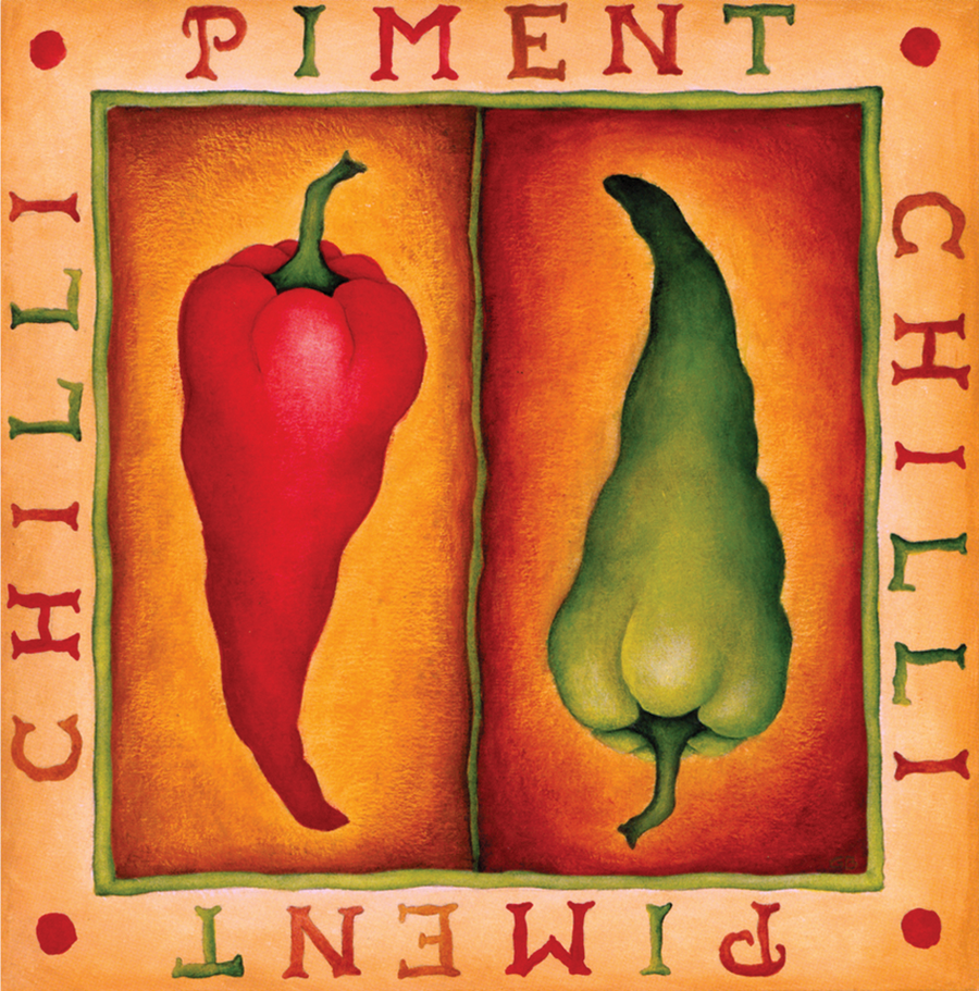 Interrupteur DÉCORÉ piment chili - Interrupteur décoré