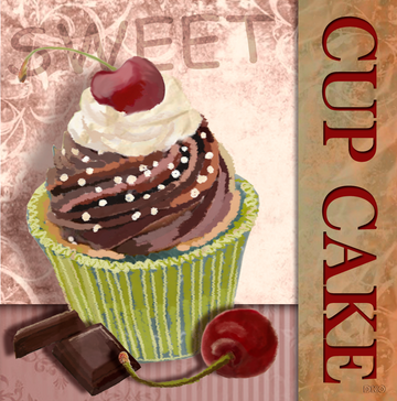 interrupteur DÉCORÉ cup cake chocolat