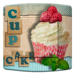 interrupteur DÉCORÉ cup cake framboise