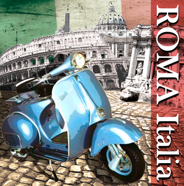 Interrupteur DÉCORÉ vespa rome