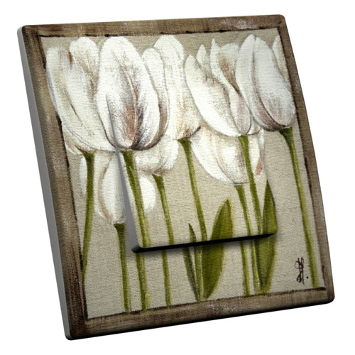 Interrupteur DÉCORÉ tulipes 2