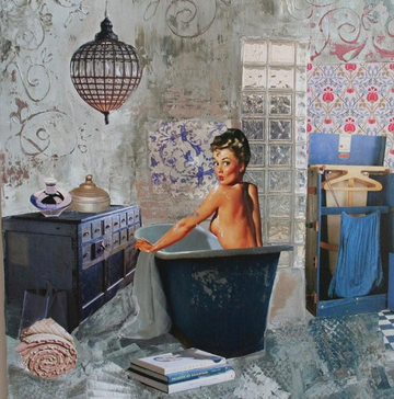 Interrupteur DÉCORÉ pin-up bain - Interrupteur décoré