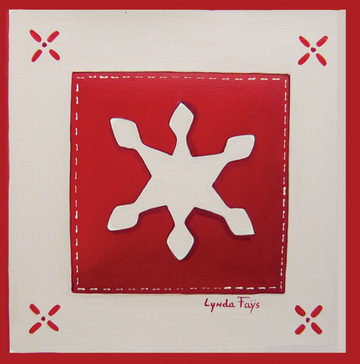 Interrupteur DÉCORÉ flocon rouge - Interrupteur décoré