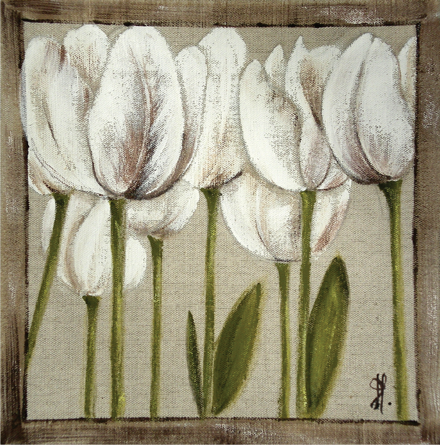 Interrupteur DÉCORÉ tulipes 2 - Interrupteur décoré