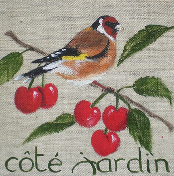 Interrupteur DÉCORÉ oiseau et cerises