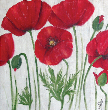Interrupteur DÉCORÉ coquelicots 2