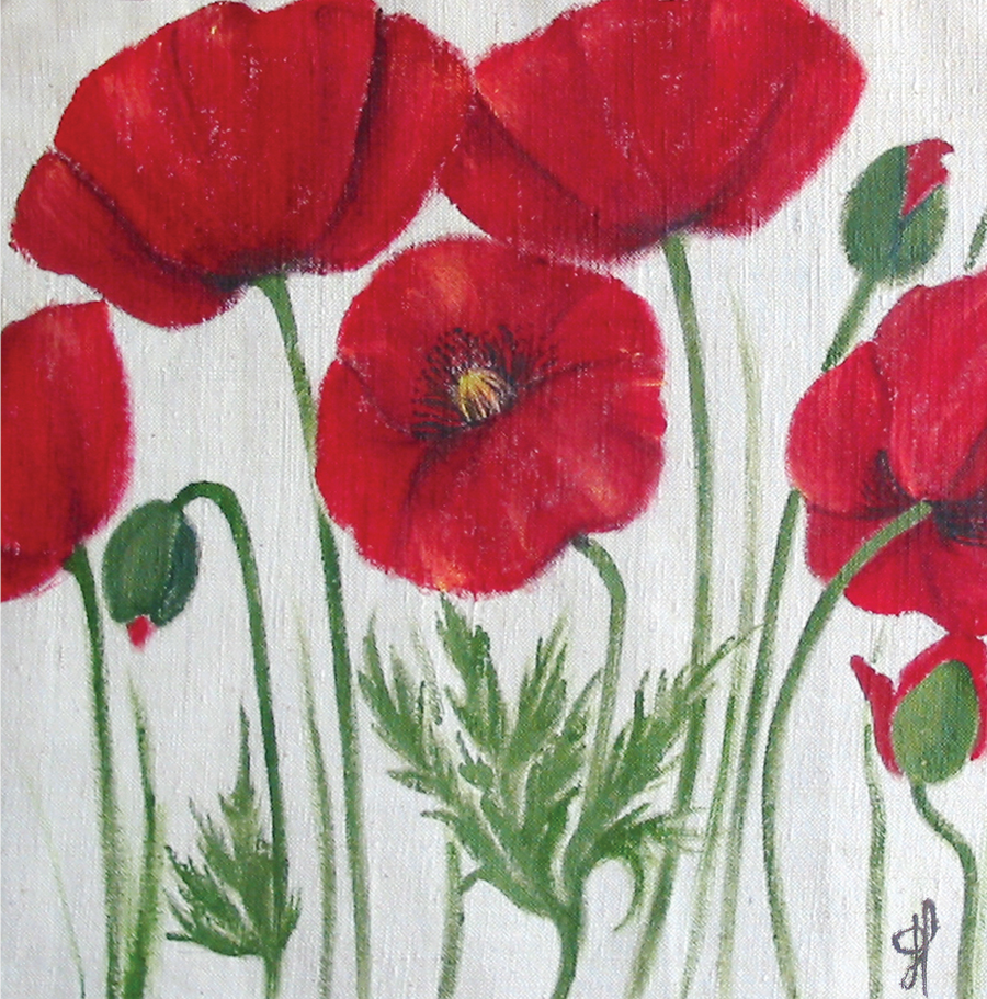 Interrupteur DÉCORÉ coquelicots 2