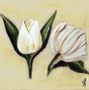 Interrupteur DÉCORÉ tulipes 3 - Interrupteur décoré