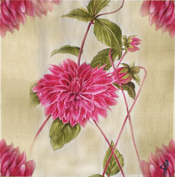 Interrupteur DÉCORÉ pivoine rose - Interrupteur décoré