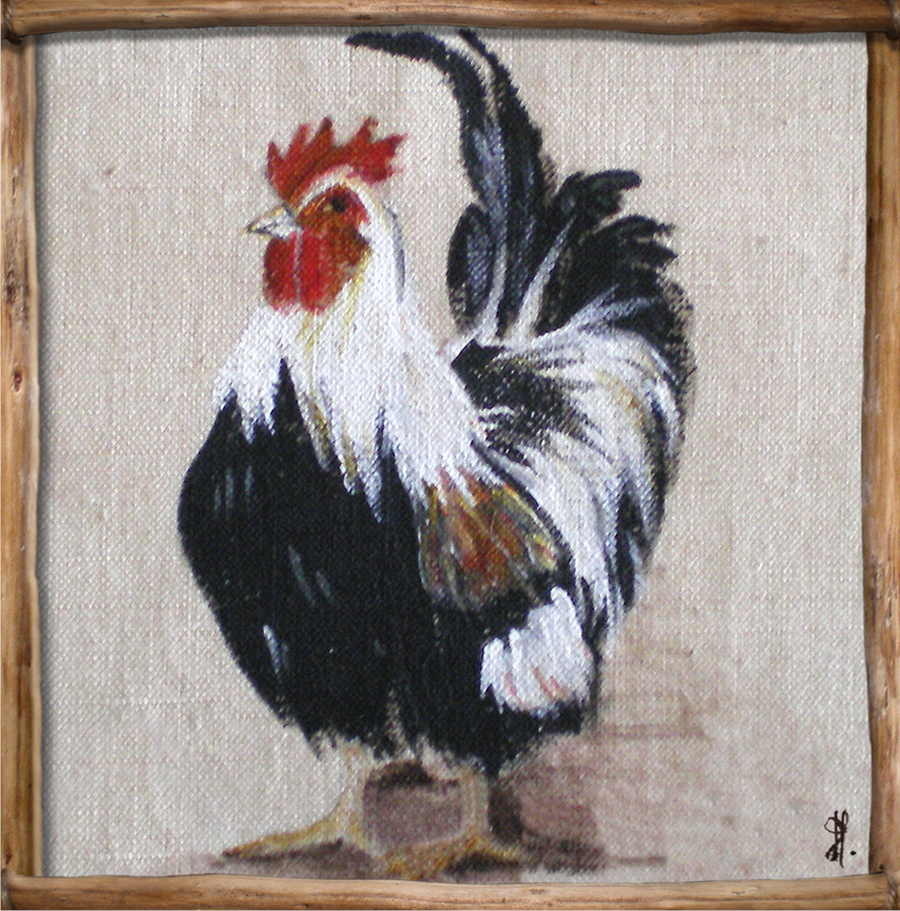 Interrupteur DÉCORÉ coq 1