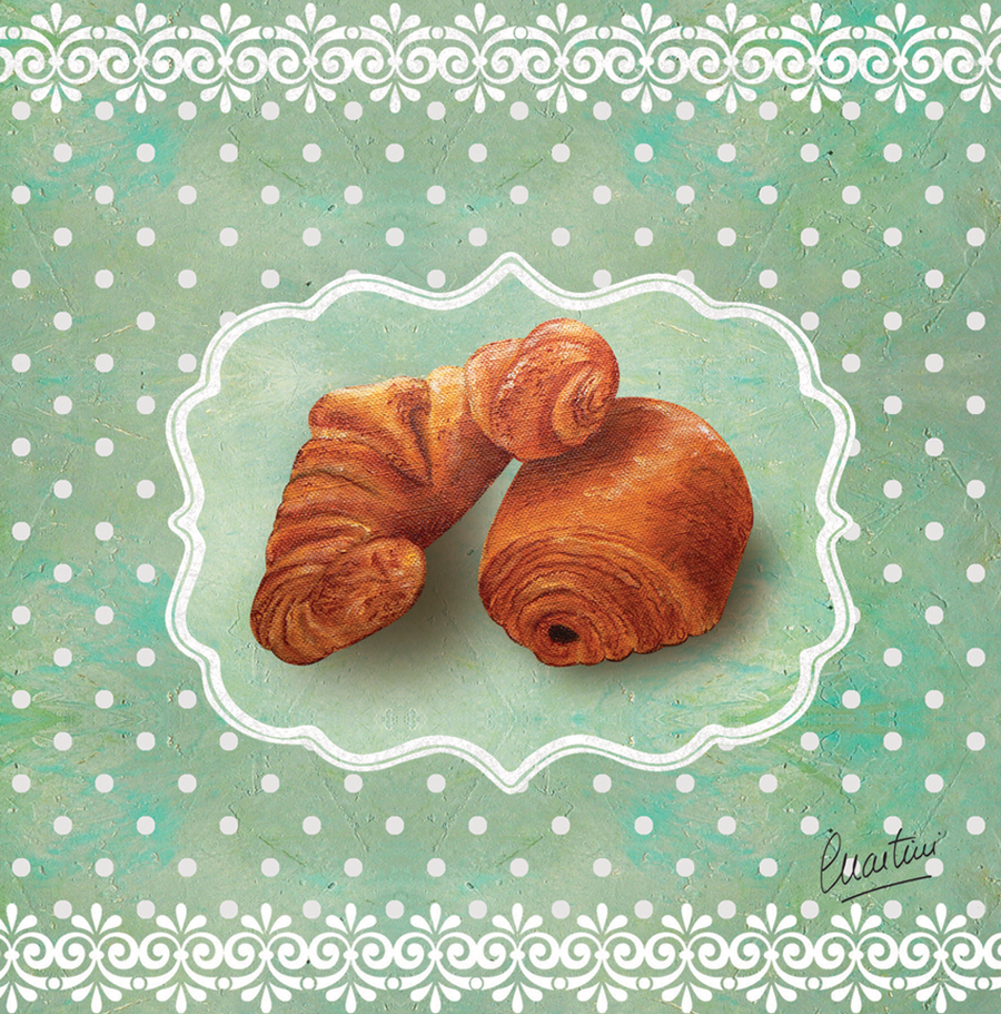 Interrupteur DÉCORÉ  croissant & pain au chocolat