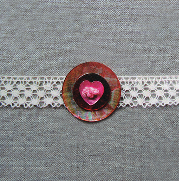 Interrupteur DÉCORÉ médaillon de rose en dentelle