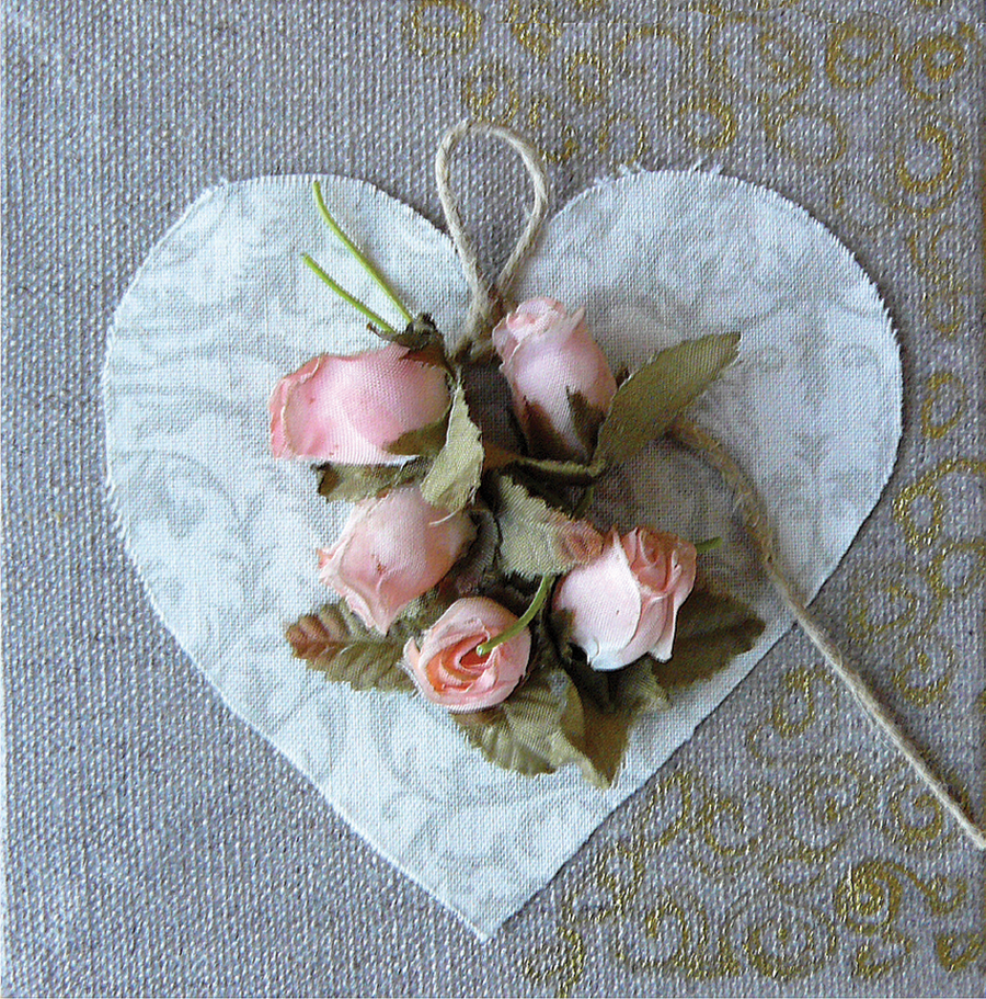 Interrupteur DÉCORÉ coeur et rose