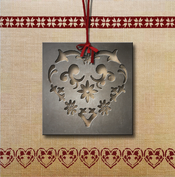 Interrupteur DÉCORÉ coeur d'ardoise - Interrupteur décoré