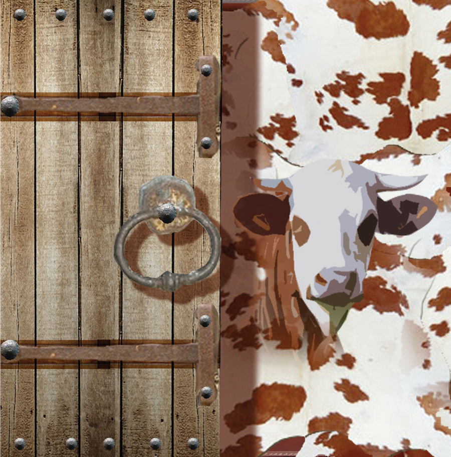 interrupteur DÉCORÉ volet tete de vache