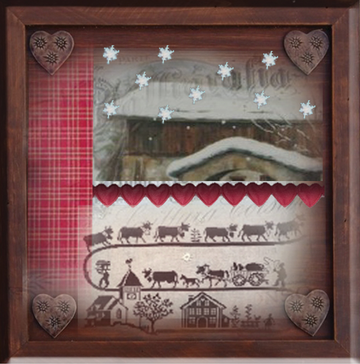 Interrupteur DÉCORÉ fenétre avec coeurs et neige