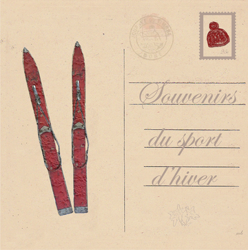 Interrupteur DÉCORÉ souvenirs de ski 3