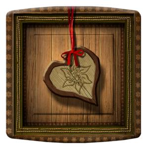 interrupteur  DECORE coeur et ruban rouge