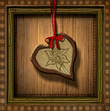 interrupteur  DECORE coeur et ruban rouge