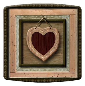 interrupteur  DECORE coeur rouge et blanc