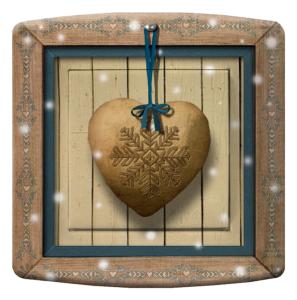 interrupteur  DECORE coeur et ruban bleu