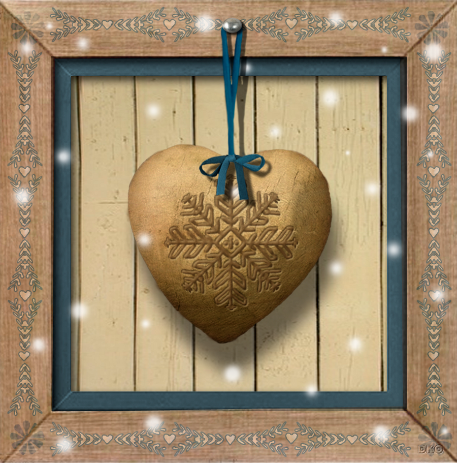 interrupteur  DECORE coeur et ruban bleu