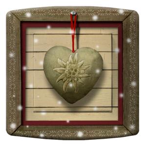 interrupteur  DECORE coeur de neige