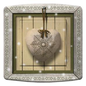 interrupteur  DECORE coeur et ruban beige