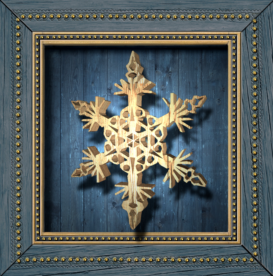 interrupteur  DECORE bleu flocon