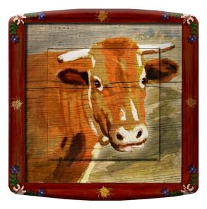 INTERRUPTEUR DECORE  vache rouge