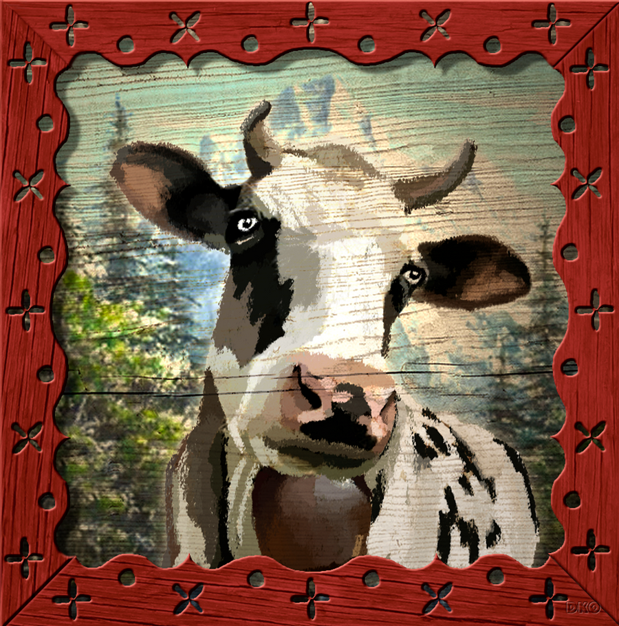 INTERRUPTEUR DECORE  vache laitière