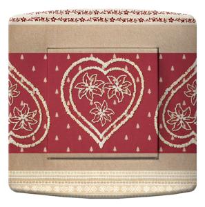 INTERRUPTEUR DECORE  coeur et edelweiss