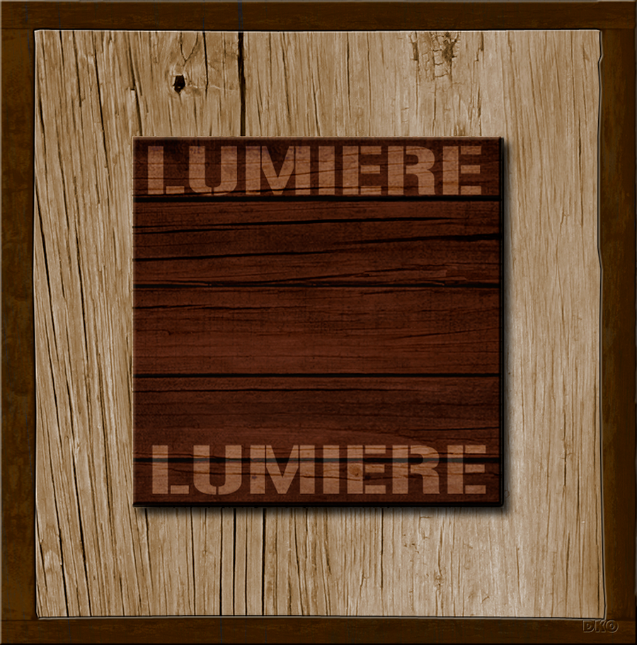 INTERRUPTEUR DECORE  bois et lumière