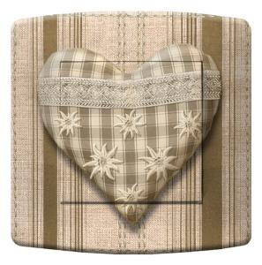 interrupteur  DECORE coeur edelweiss