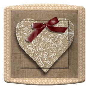 interrupteur  DECORE coeur papier