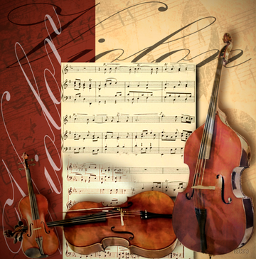 interrupteur DÉCORÉ violon contrebasse et violoncelle