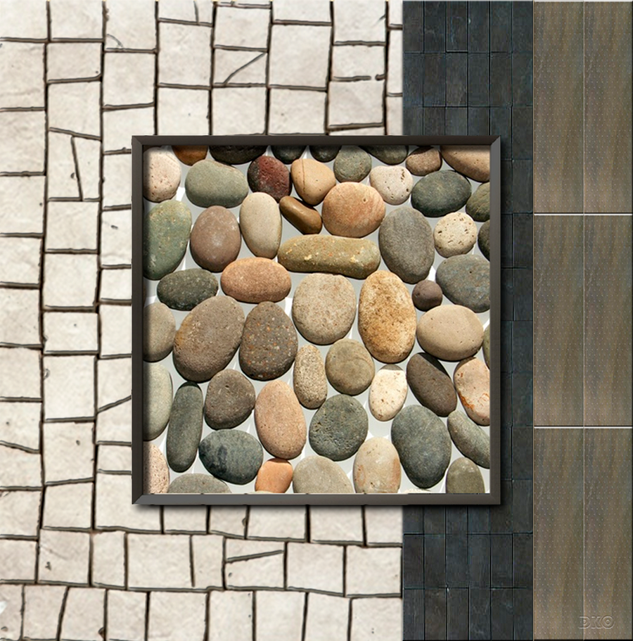 interrupteur DÉCORÉ galets et mosaique
