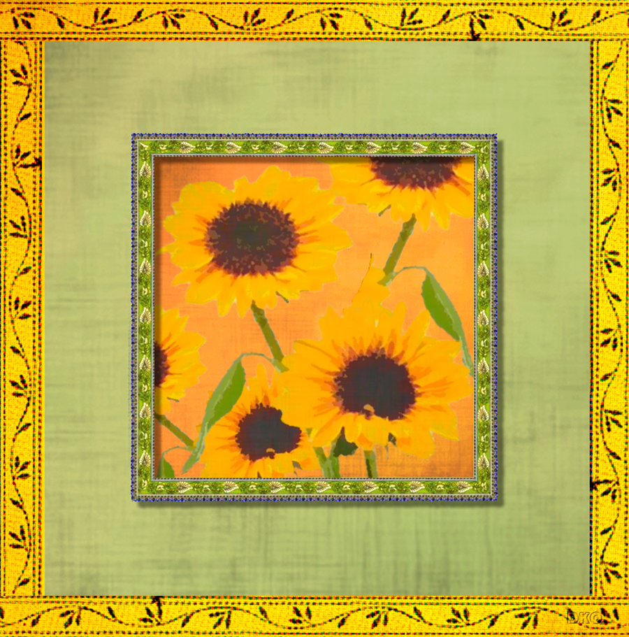 interrupteur DÉCORÉ tournesols