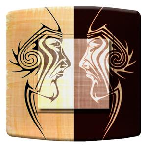 interrupteur DÉCORÉ visage tribal