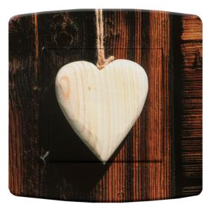 interrupteur  DECORE coeur tissus