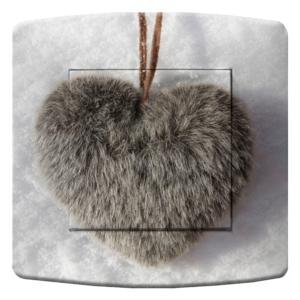 interrupteur  DECORE coeur fourrure