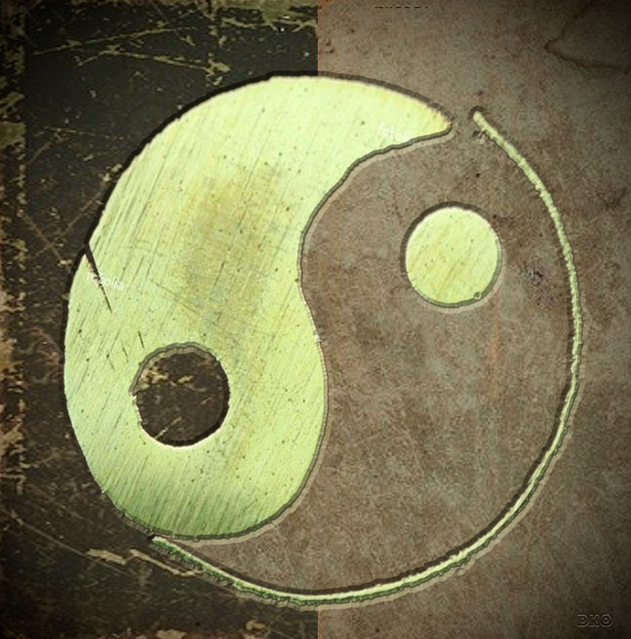 interrupteur DÉCORÉ yin yang vintage